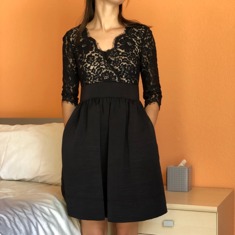 Eliza J. Black Lace Dress